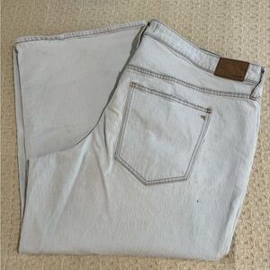 Madewell Wide Leg Light Wash Denim Jeans Size 22W